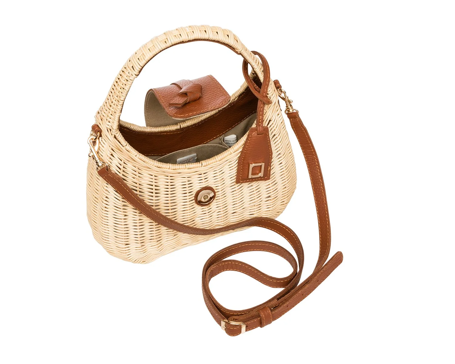 MIKA Top Handle - Natural / Cognac