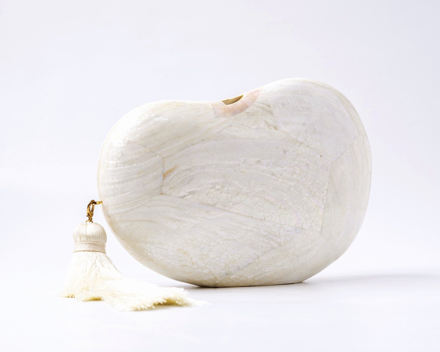 LUCIA Bean Minaudiere - White