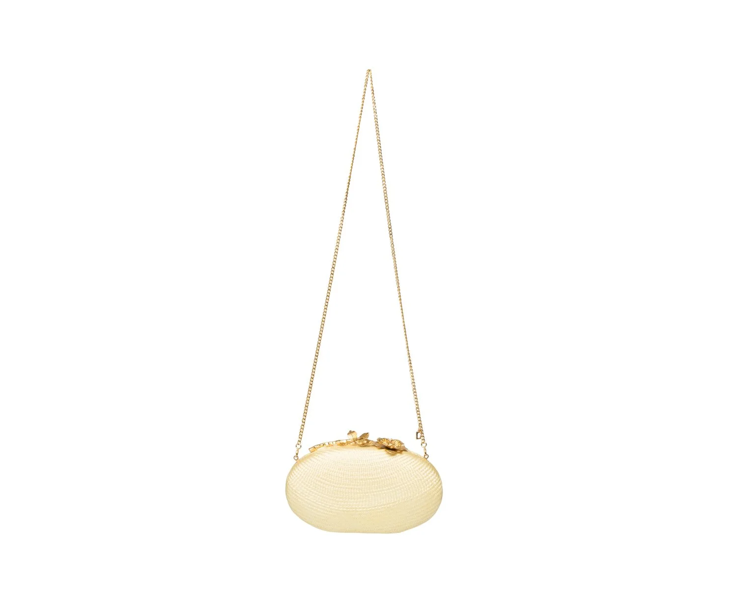 JOANNA Oval Clutch - Pale Yellow