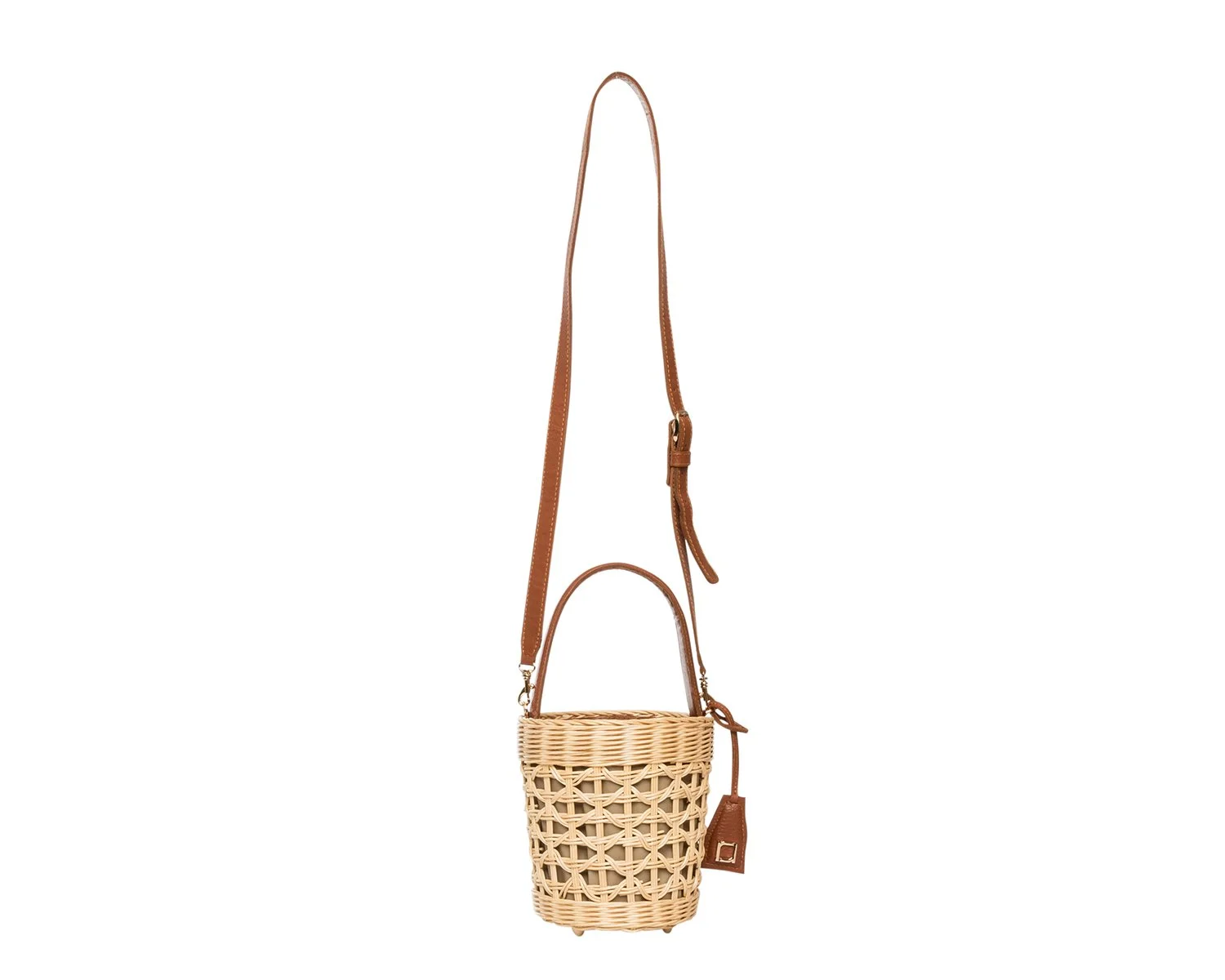 BIANCA Bucket Bag - Natural / Cognac