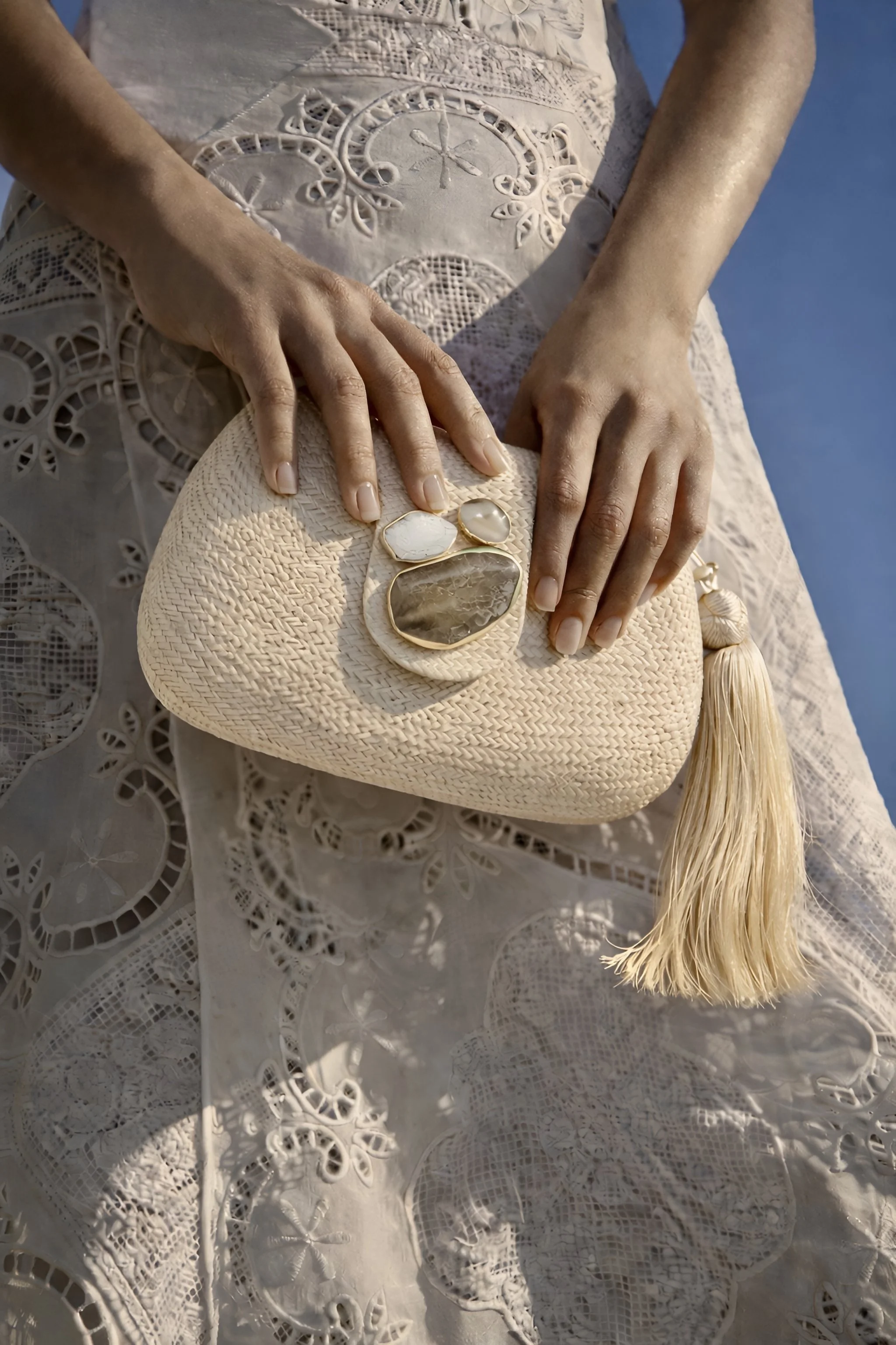 TAMU Beach Clutch - Cream