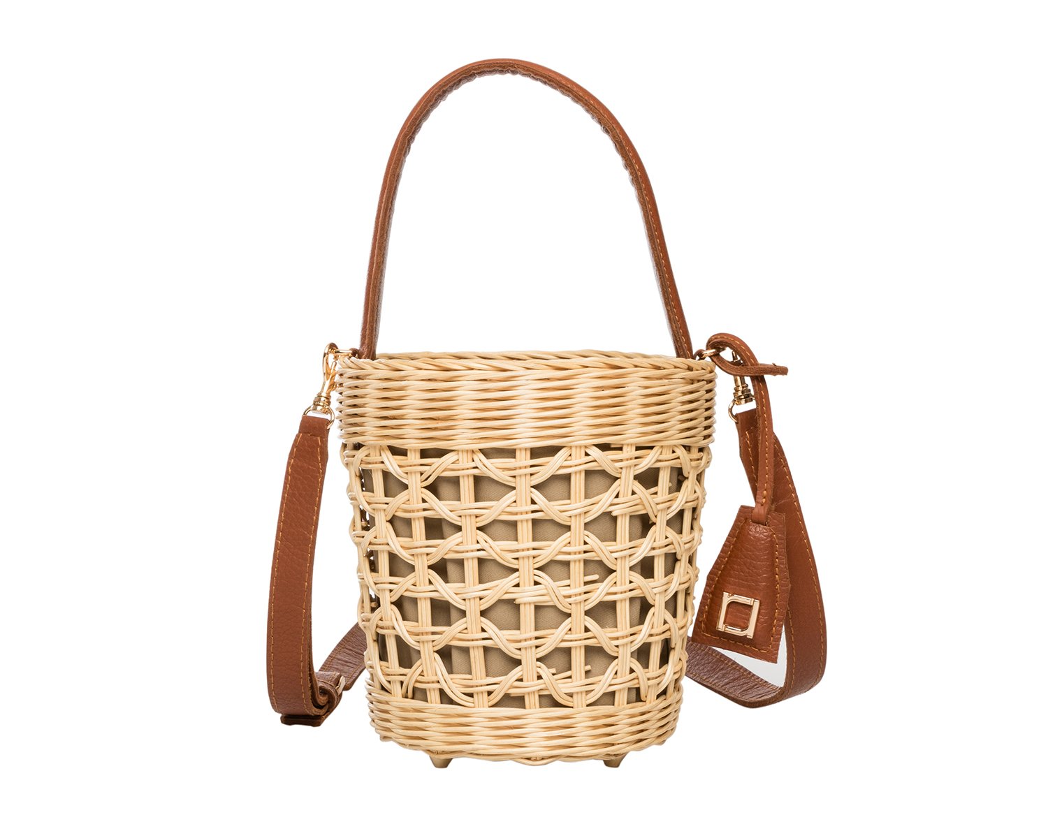 BIANCA Bucket Bag - Natural / Cognac