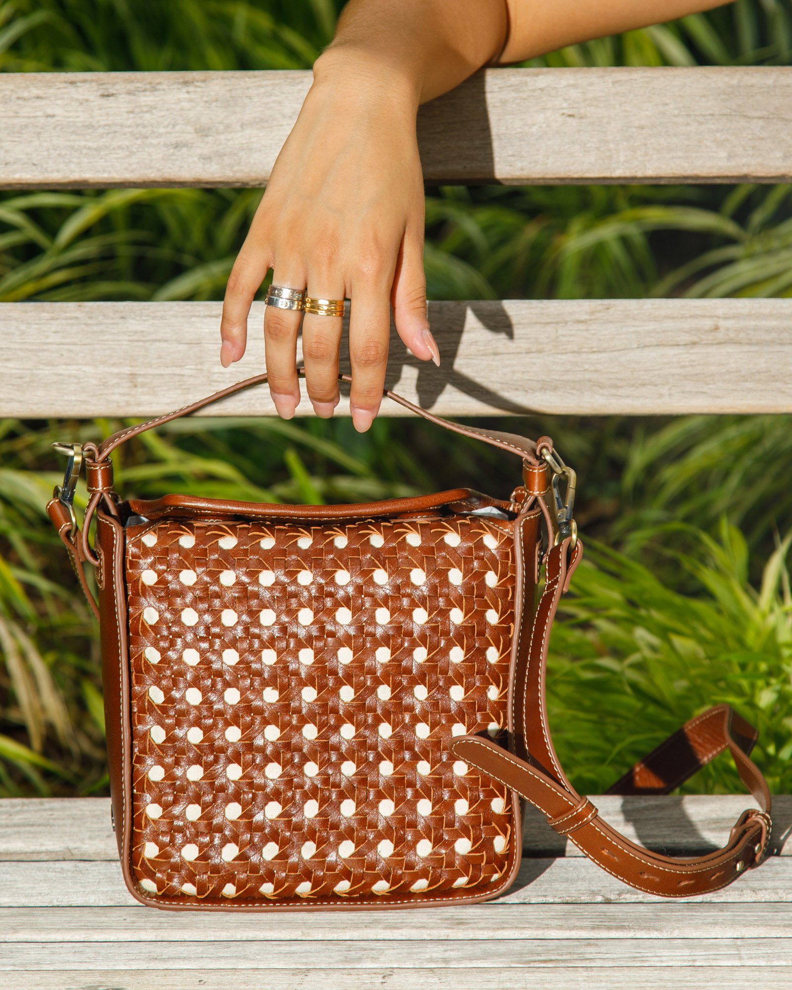MEGAN top handle - cognac / natural