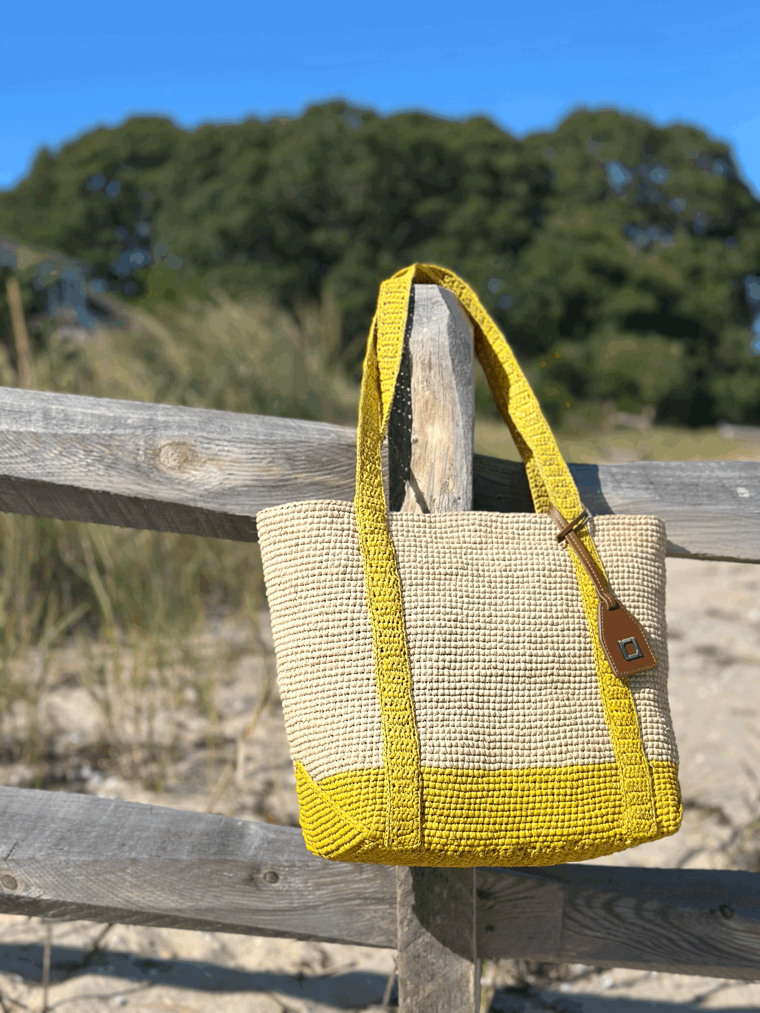 BOAT TOTE Large  - Natural / Lemon