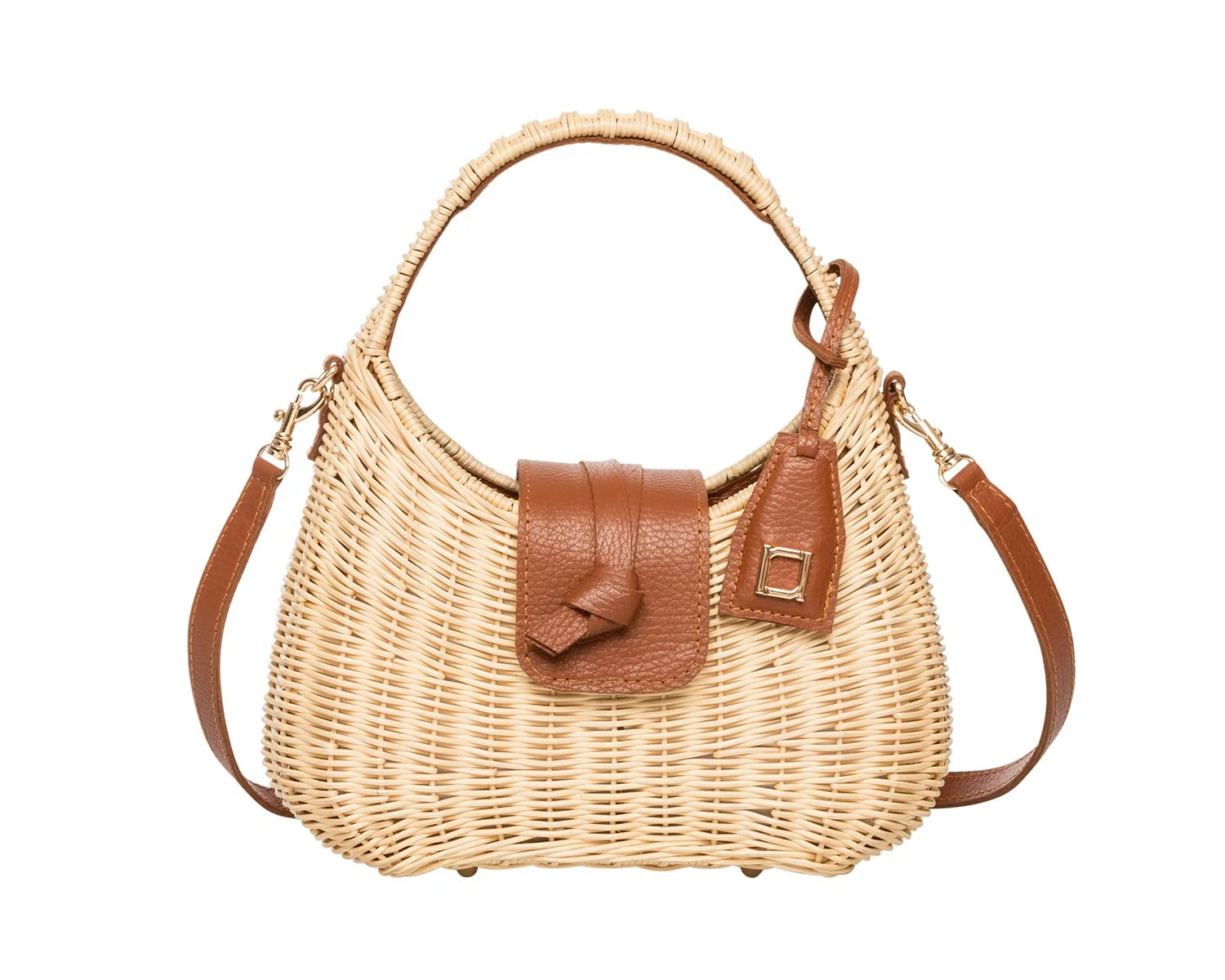 MIKA Top Handle - Natural / Cognac