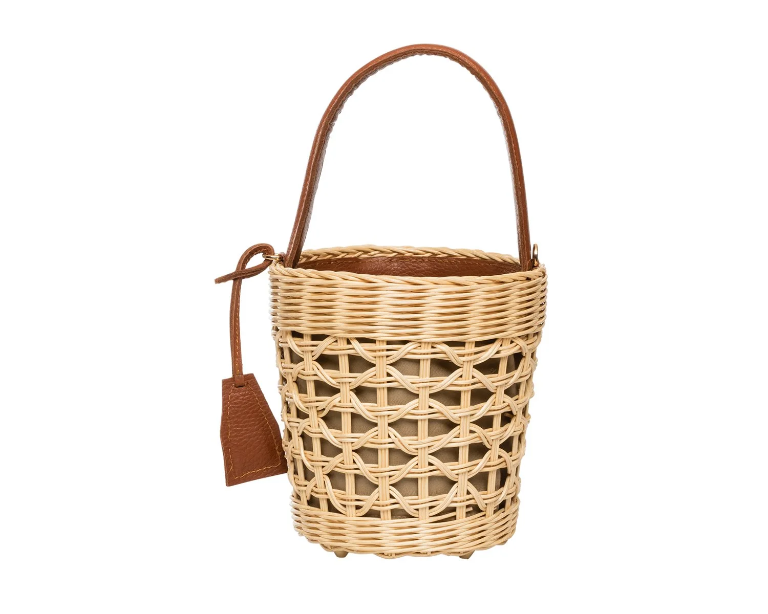 BIANCA Bucket Bag - Natural / Cognac