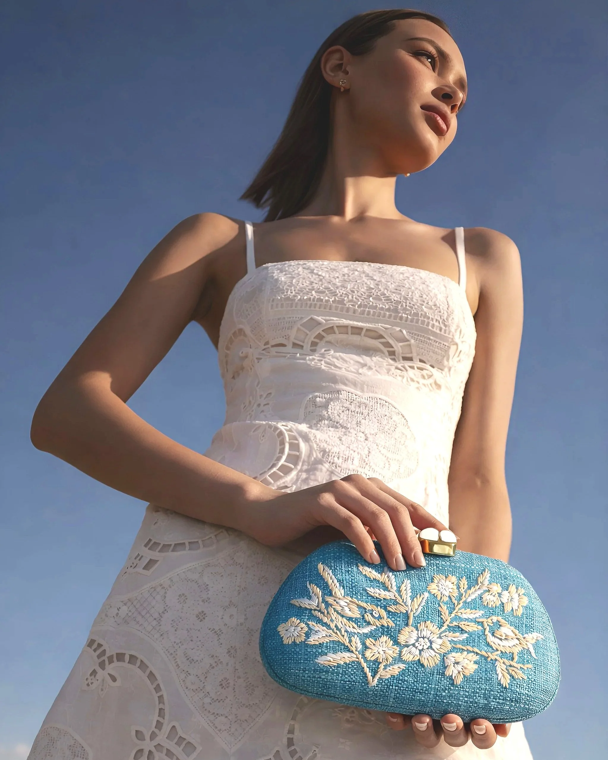 TAMU Bean Clutch - Blue / White