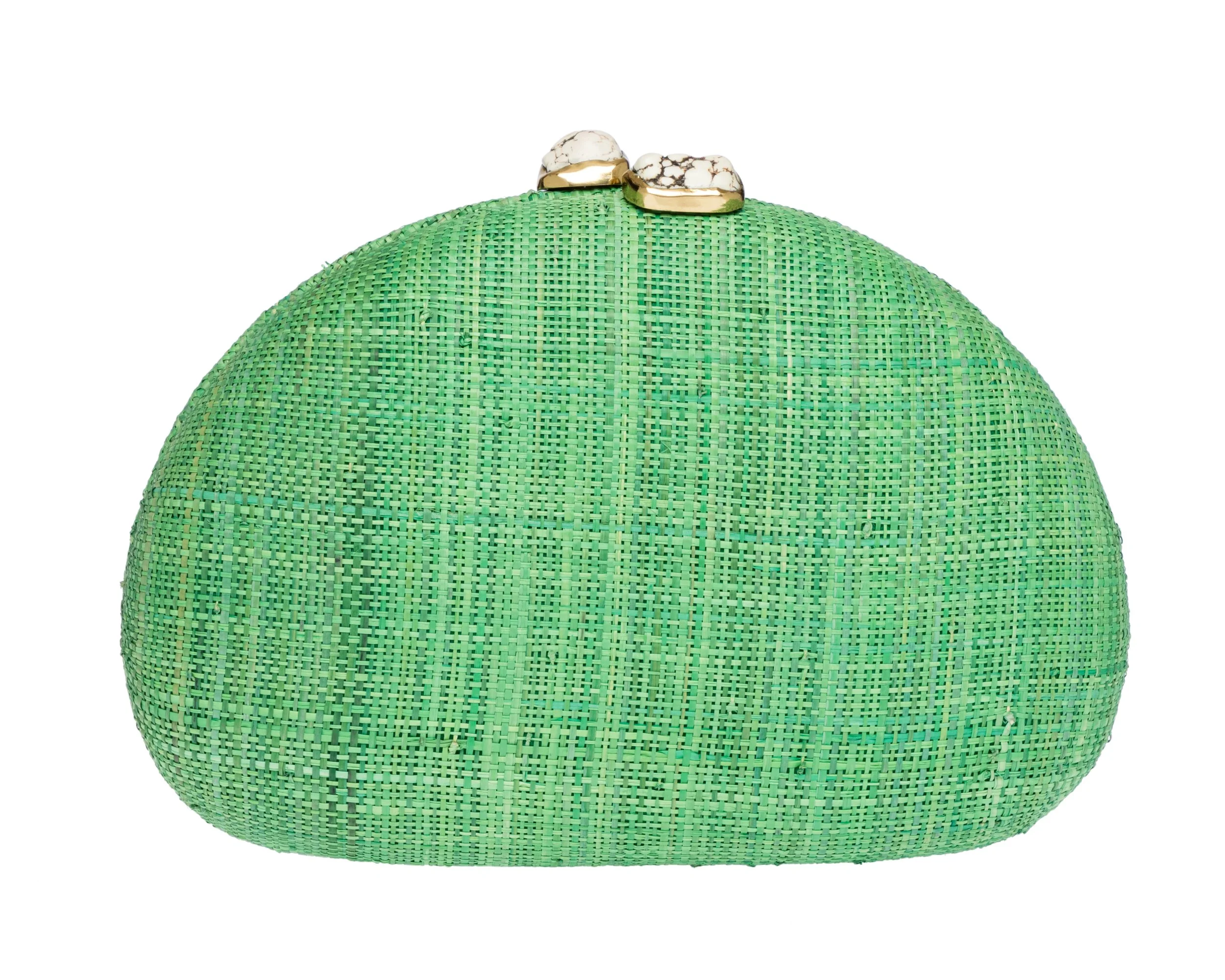 BERNA Dome Clutch - Mint / Navy