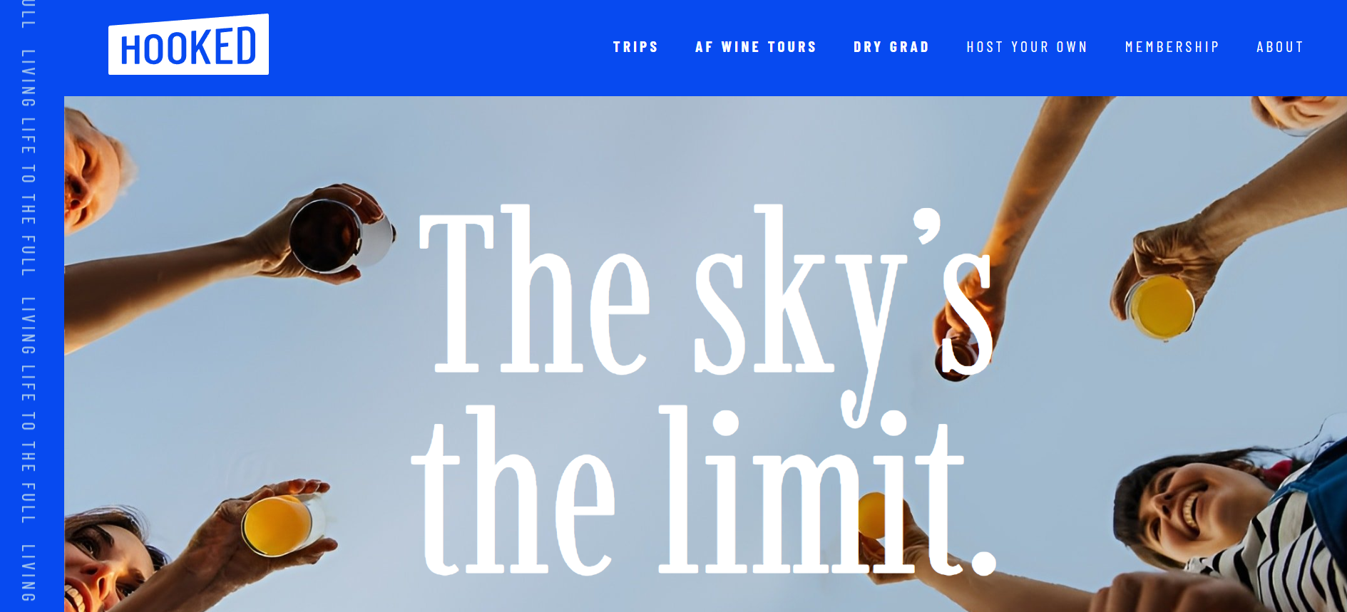 Hooked Travel Homepage screenshot