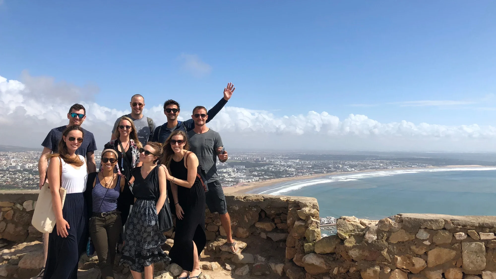 Sober curious travelers on a walk