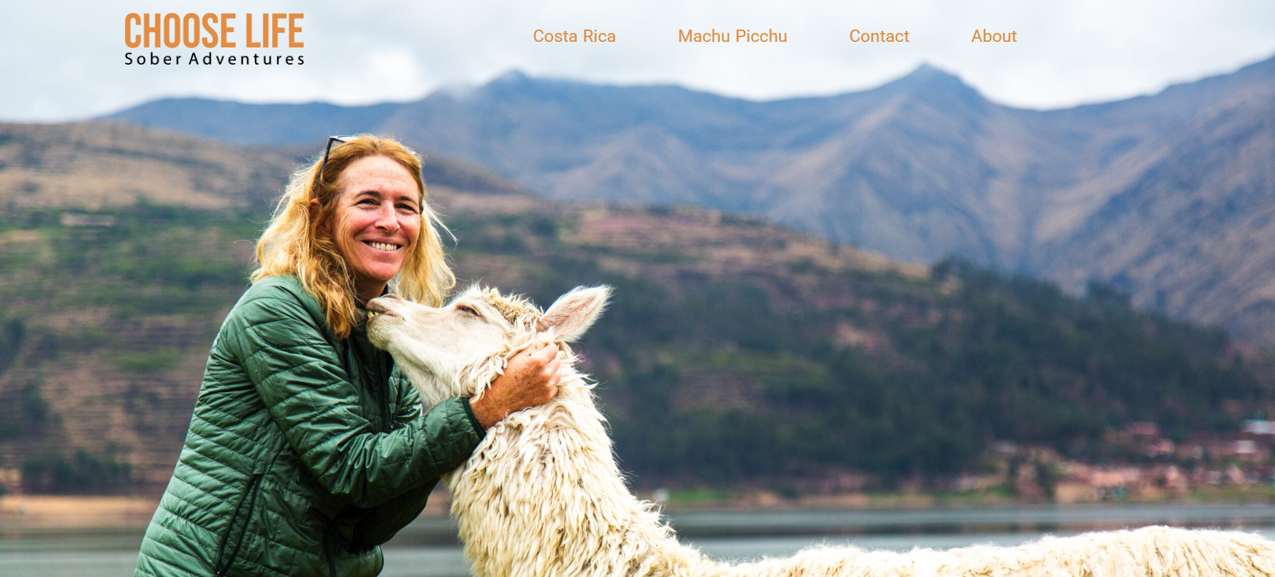 Choose life adventures homepage screenshot