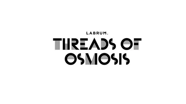 Book cover titled 'Threads of Omnisis' by La Brum, with a minimalist black and white design.
