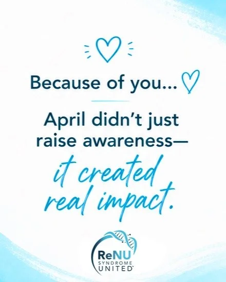 Because of you&hellip; something incredible happened this April 💙

Together, our community raised over $19,000 through Move4ReNU&mdash;supporting awareness, connection, and the future of ReNU research.

Every step taken, every story shared, every do