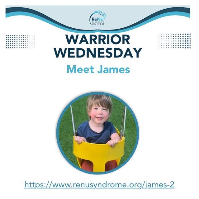 It's Warrior Wednesday!

Meet James 💙 

"James loves to play in water, swing, throw grass and rocks, wrestle, and listen to his parents sing. "

Read more about James's story here: 
https://www.renusyndrome.org/james-2 

Want to share your