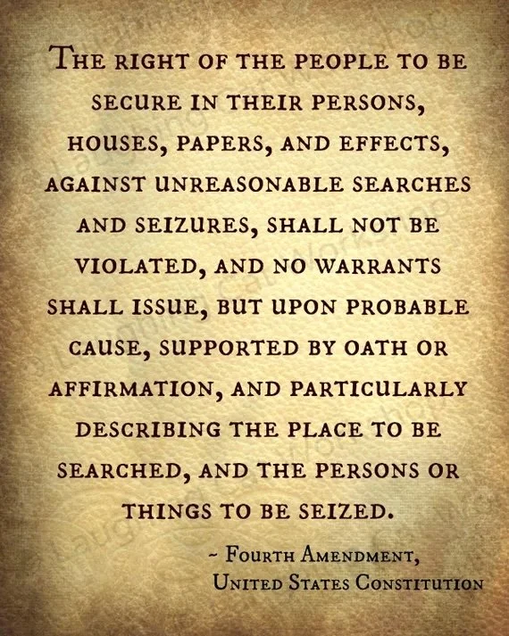 Image of the Fourth Amendment of the U.S. Consitution