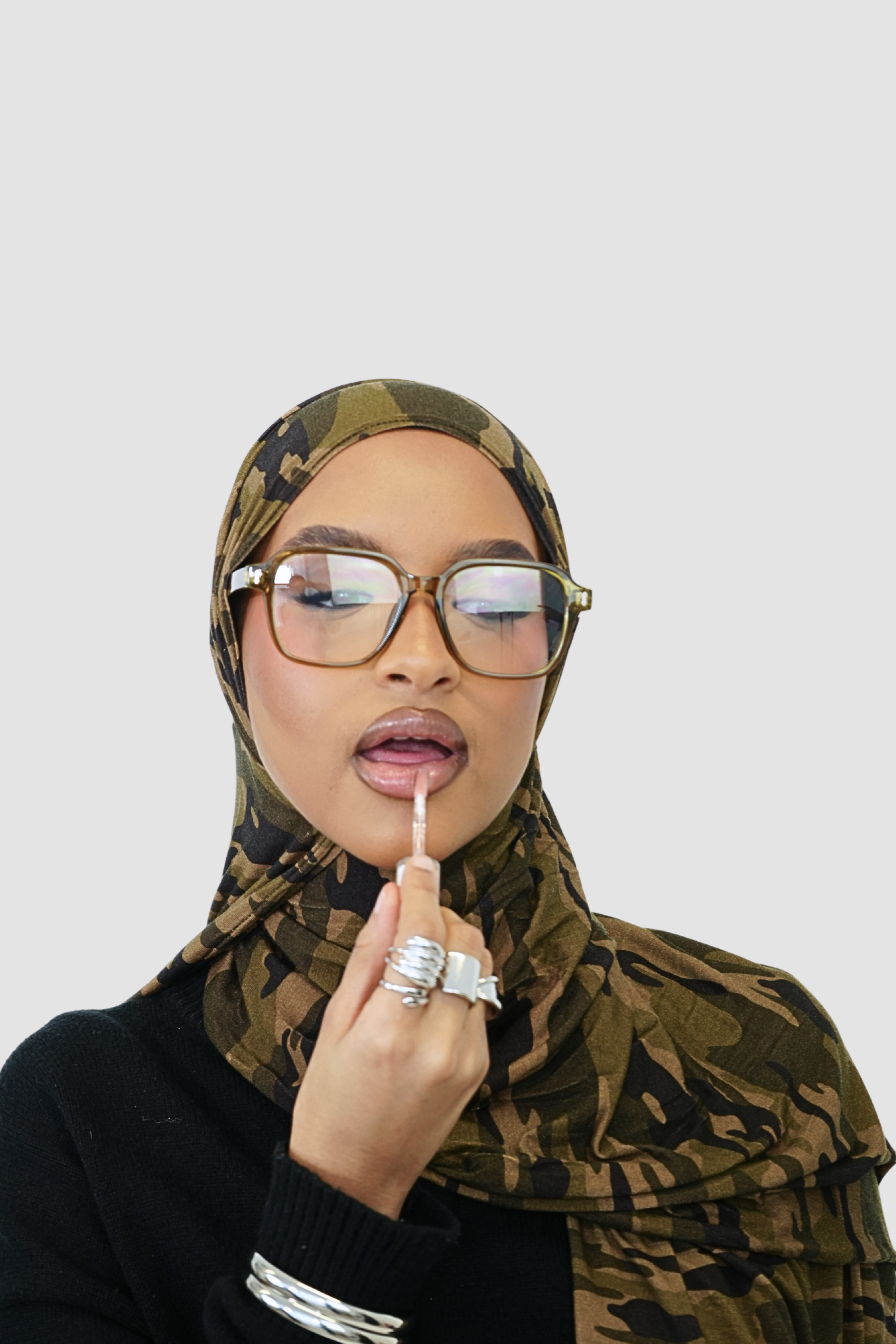 Camo in Green - Cotton Jersey