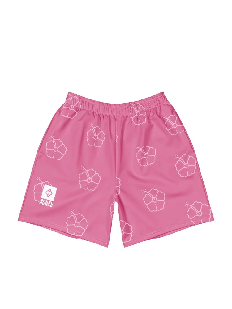 Hibiscus Blush Athletic Shorts