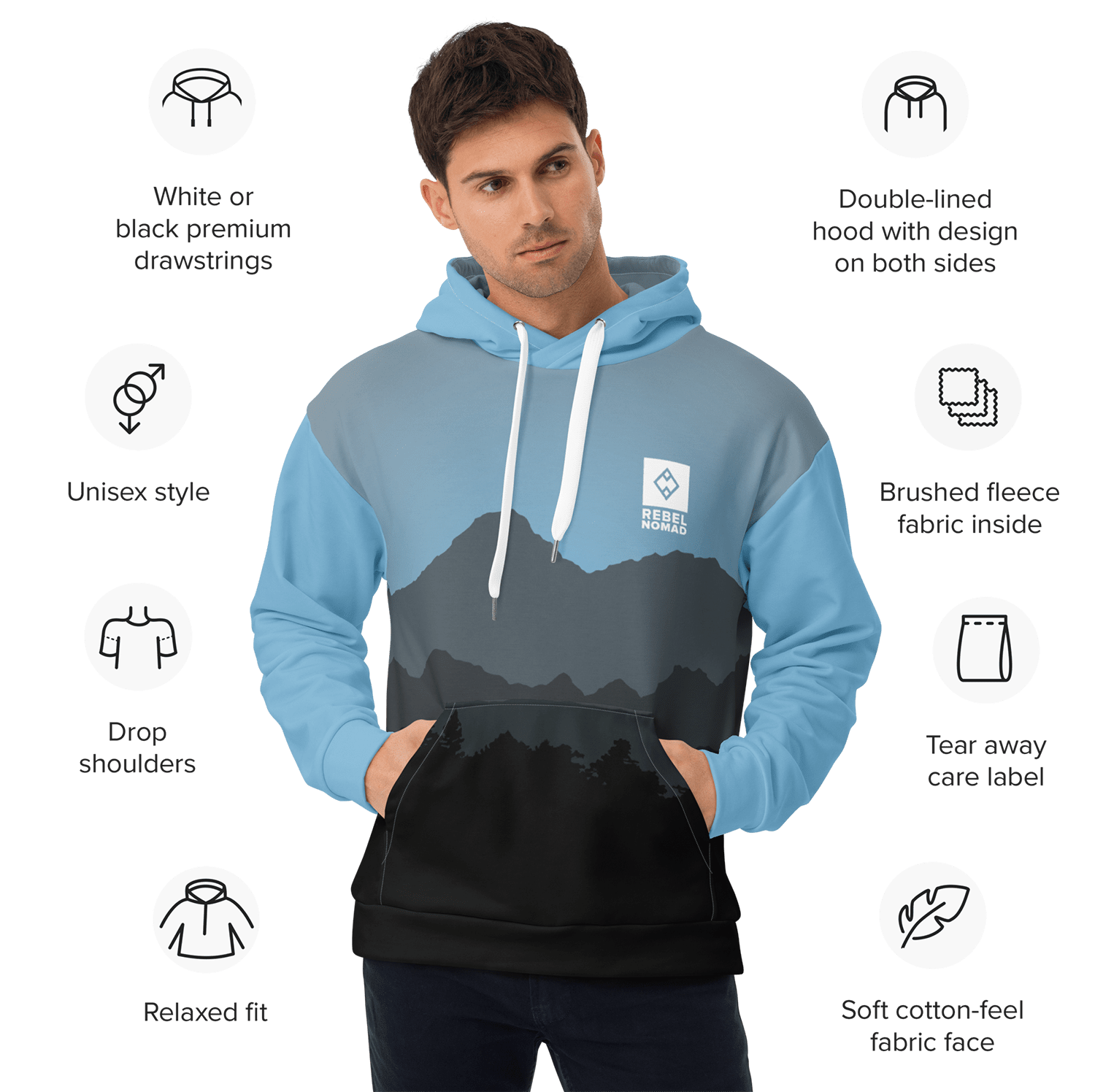 Horizon Shift Hoodie – Storm Blue - Rebel Nomad Supply