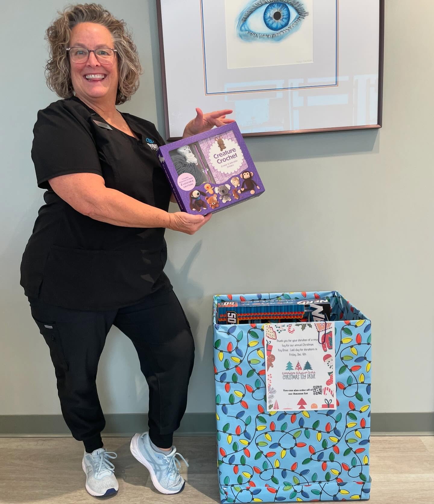 Donate to our Toy Drive Today🧸
We are collecting donations through Friday, Dec. 6! 
Drop off a new, unwrapped toy or clothing item to Bogan Eyecare. Hope to see you soon! ☺️

Copy + Paste the link below for gift ideas! 
https://vqr.vc/bsvY50jEC