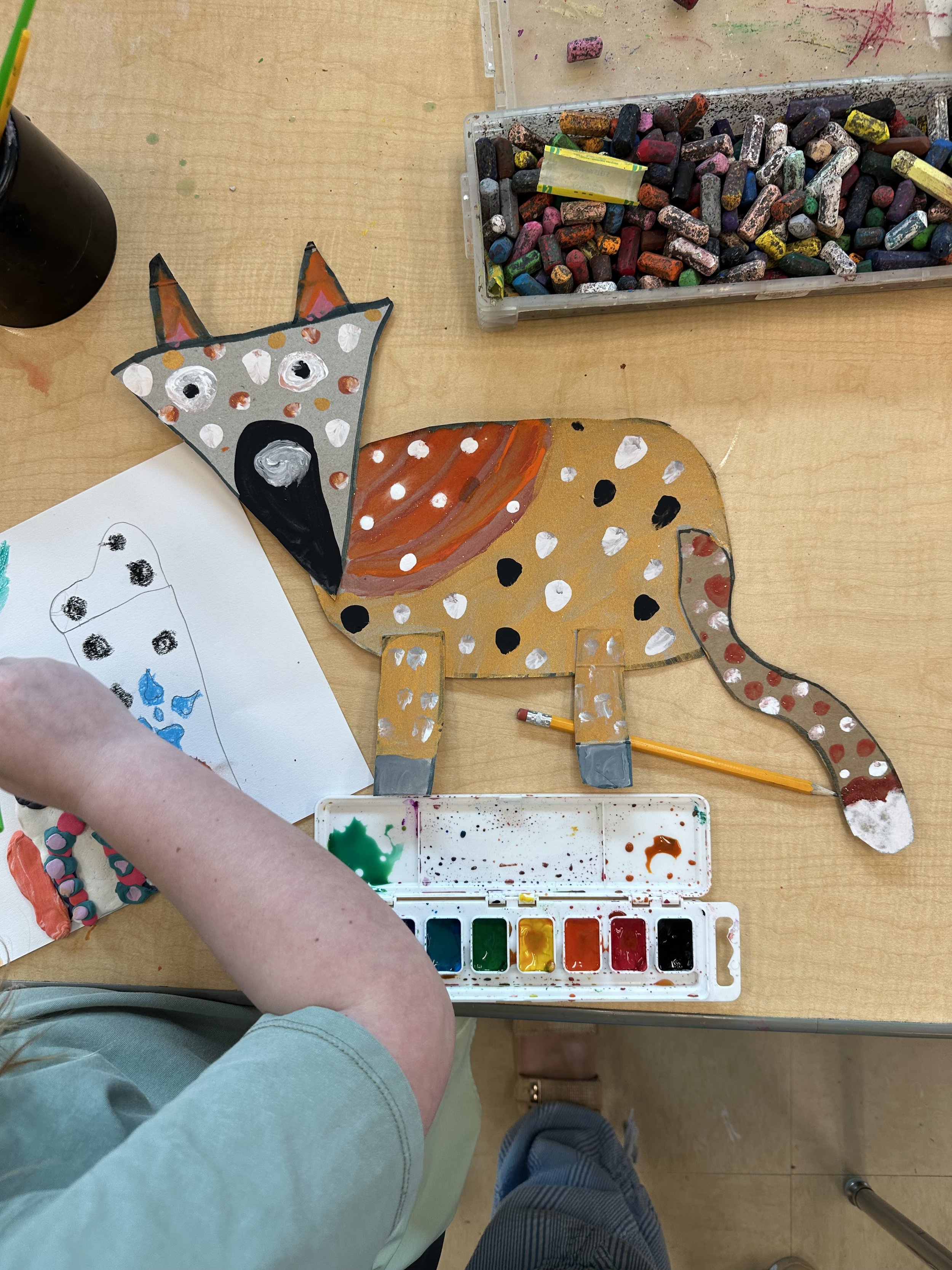 Cardboard Animals inspired by Clare Youngs