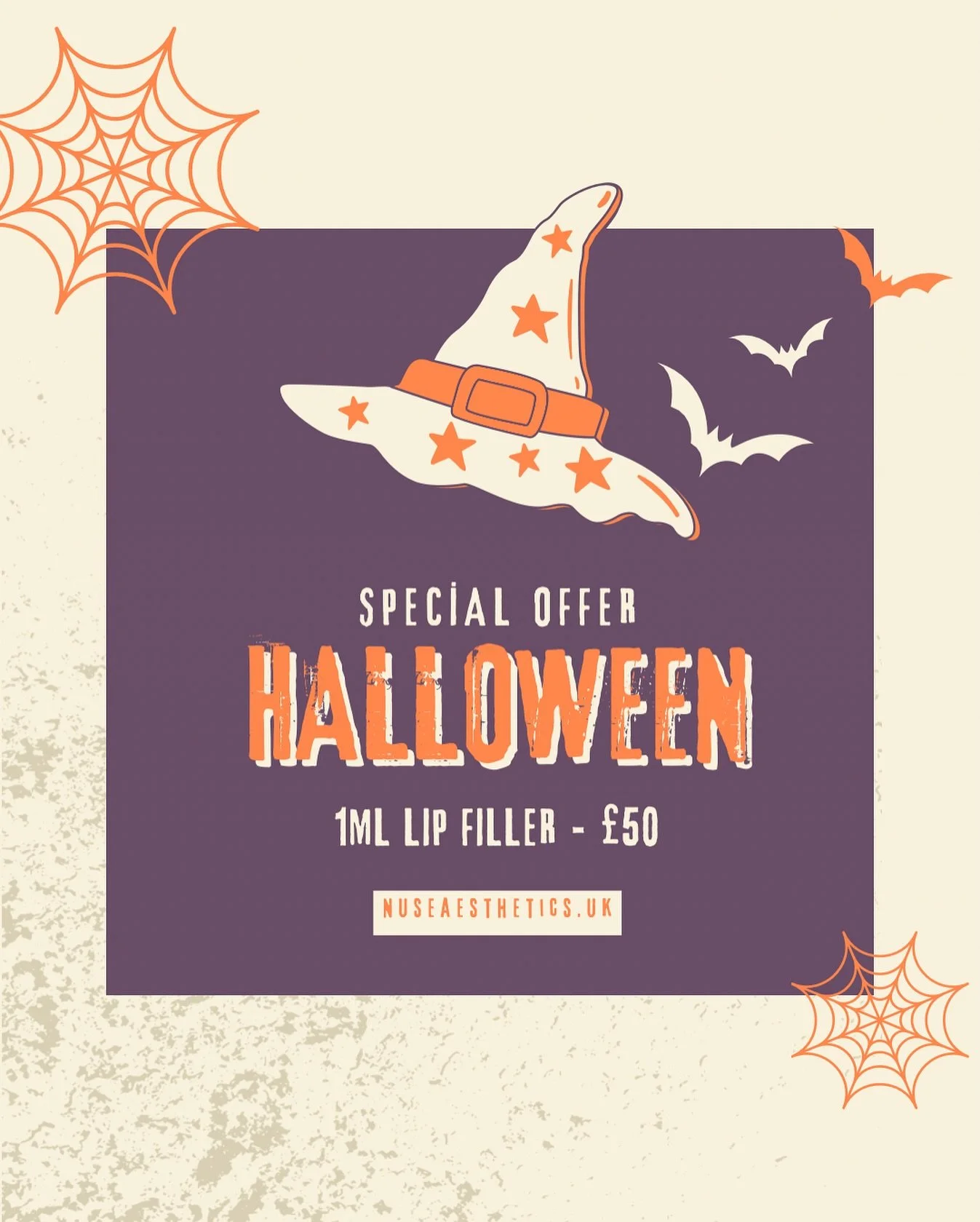 🎃 Halloween Special! 👻

Get those boo-tiful lips ready for the spooky season! 💋✨
💉 1ml Lip Filler &ndash; &pound;50 only
🕸️ Offer valid until 31st October

Limited spaces &mdash; DM to book!
📍Nūse Aesthetics | Aspley, Nottingham

#nuseaesthetic