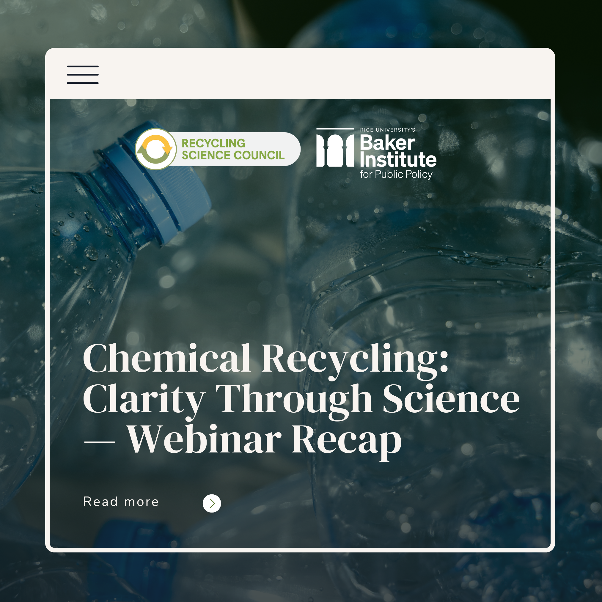 Chemical Recycling: Clarity Through Science — Webinar Recap&nbsp;
