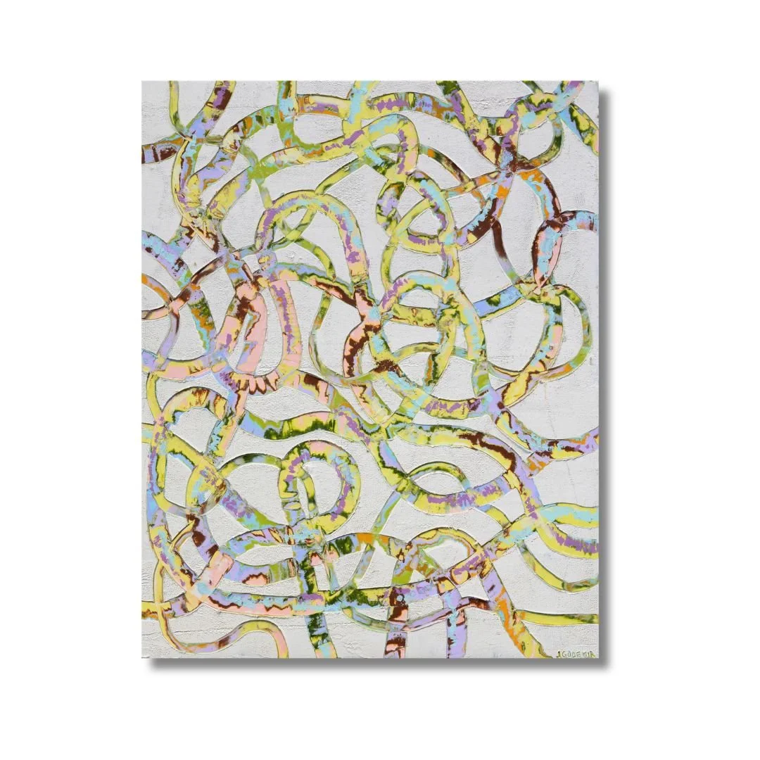 Dulcet: A word to describe pleasant, agreeable, charming things. Oil and Cold Wax on Birch.  16"x20" Christine Klassen Gallery
