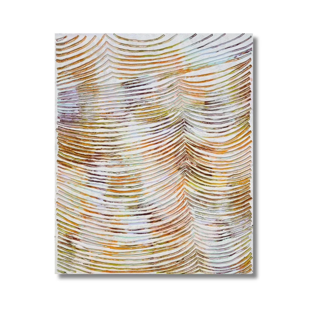 Petrichor: The smell of the earth after the rain.  Oil and Cold Wax on Birch 20"x24" Christine Klassen Gallery
