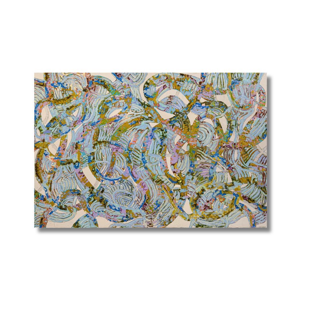 Floration: French feminine noun meaning flower, blooming or blossoming.  
Cold Wax and Oil on Birch
40"x60" Christine Klassen Gallery
