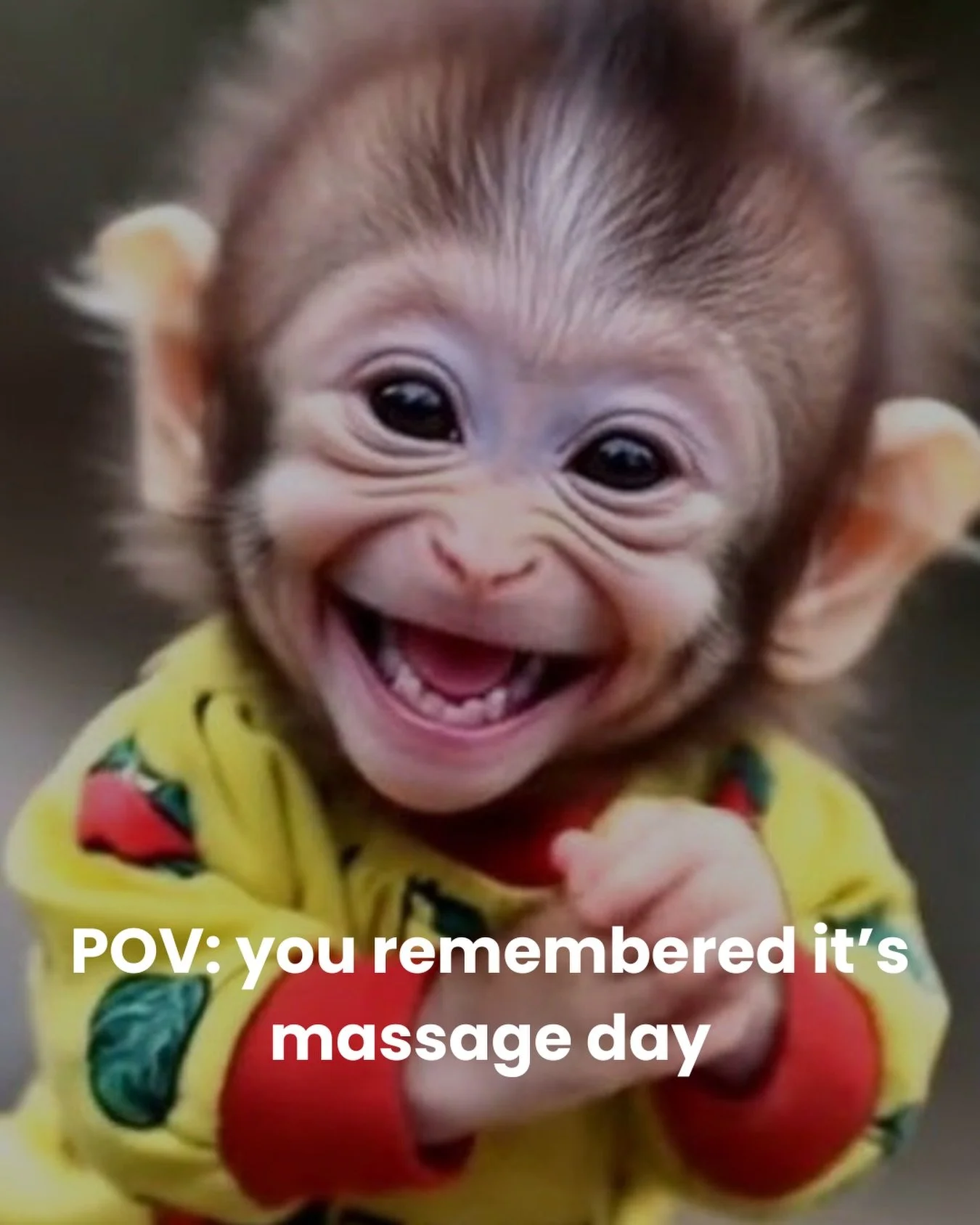 That moment when you remember today is massage day 😌🐒

#njmassage #njmassagetherapist
