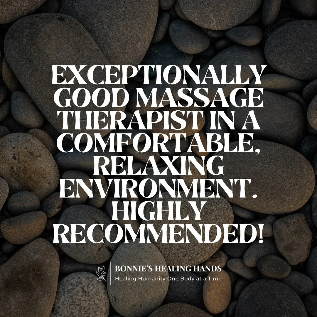 I&rsquo;m over the moon to receive such positive feedback from my clients! 🌿✨ My goal at Bonnie&rsquo;s Healing Hands is to provide exceptional massage therapy in a comfortable and relaxing environment. Thank you for your trust and support! 💆&zwj;♀