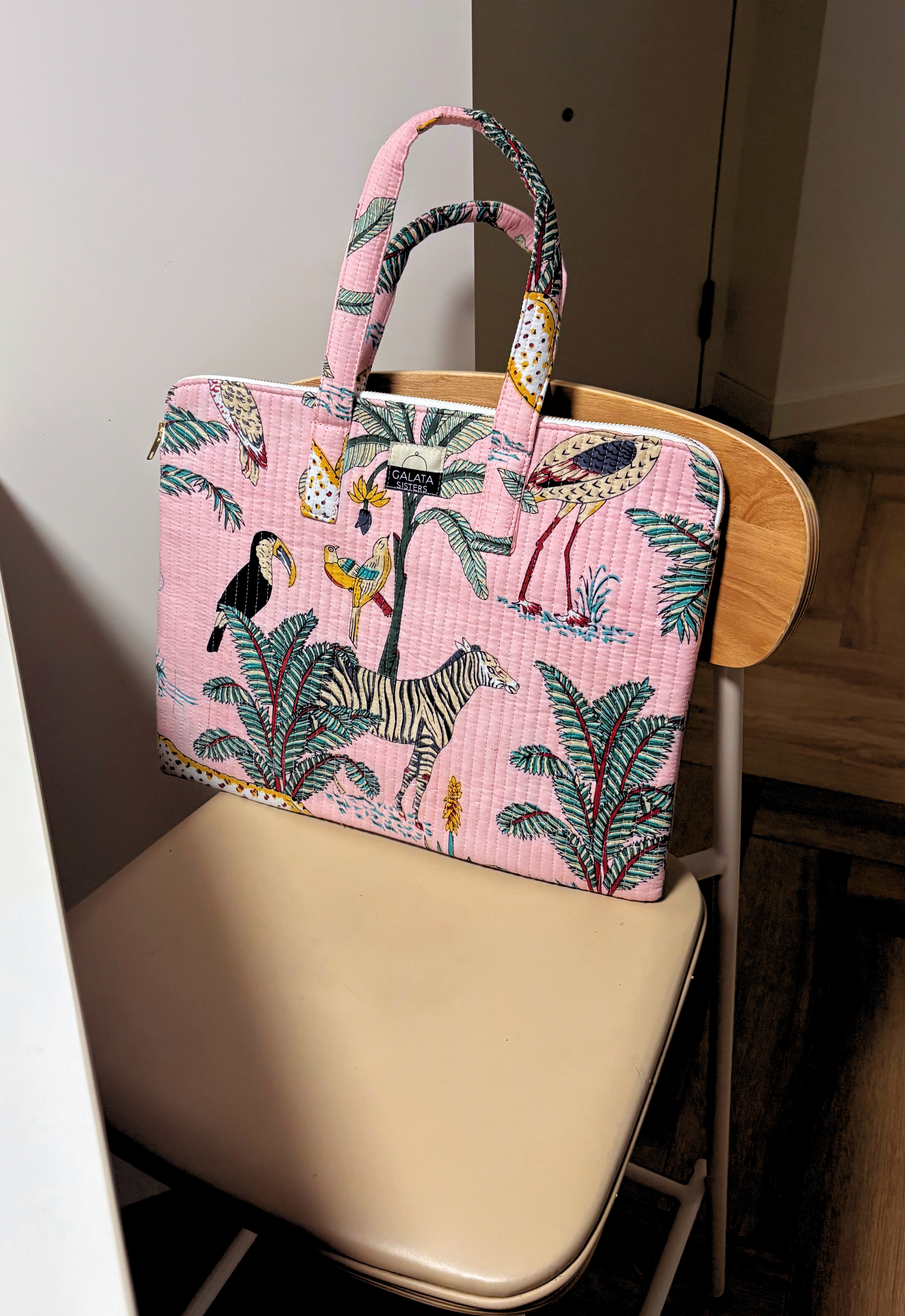 FUNDA PORTÁTIL ALGODÓN MALVA