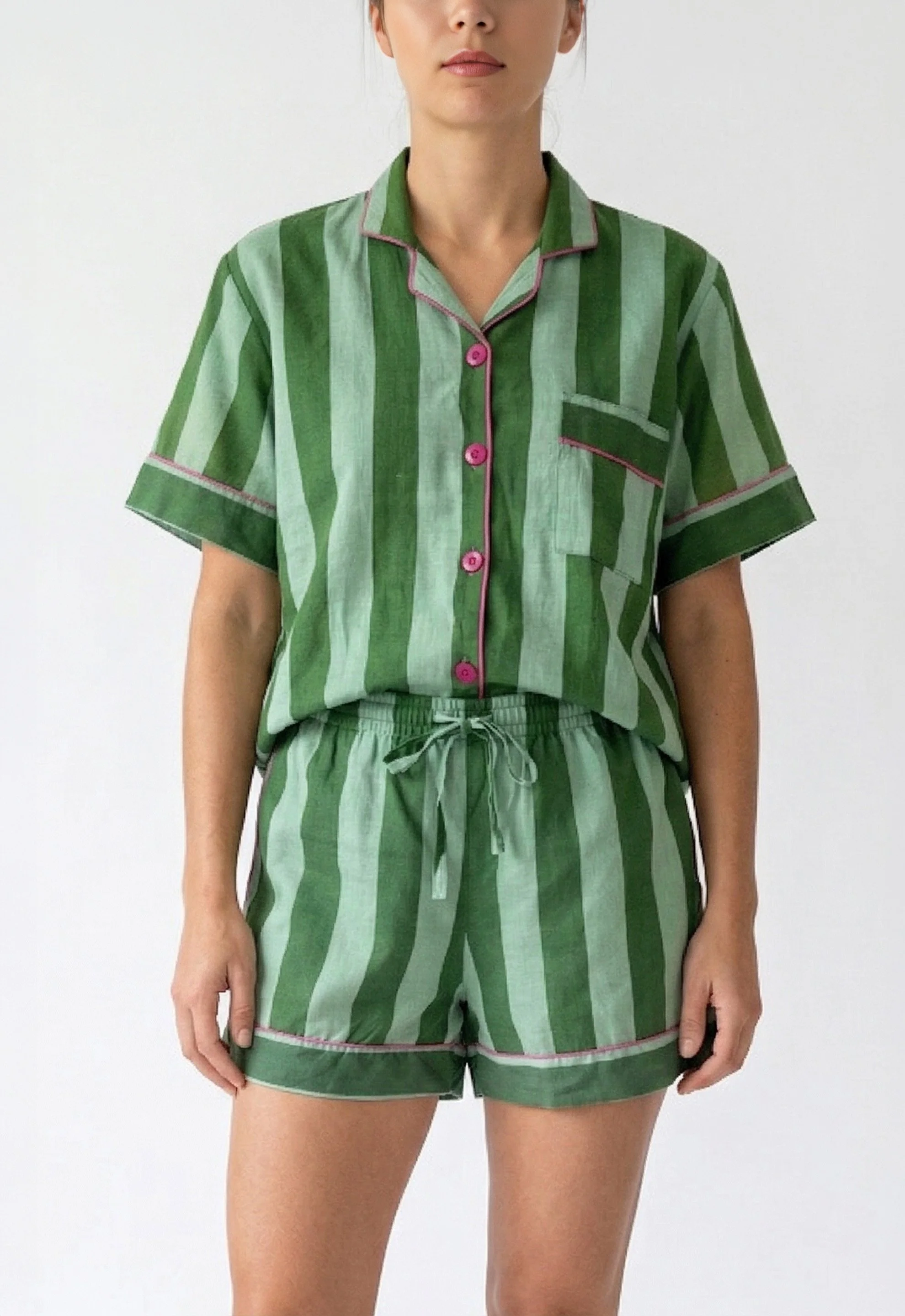 PIJAMA CORTO MUJER ARUBA VERDE
