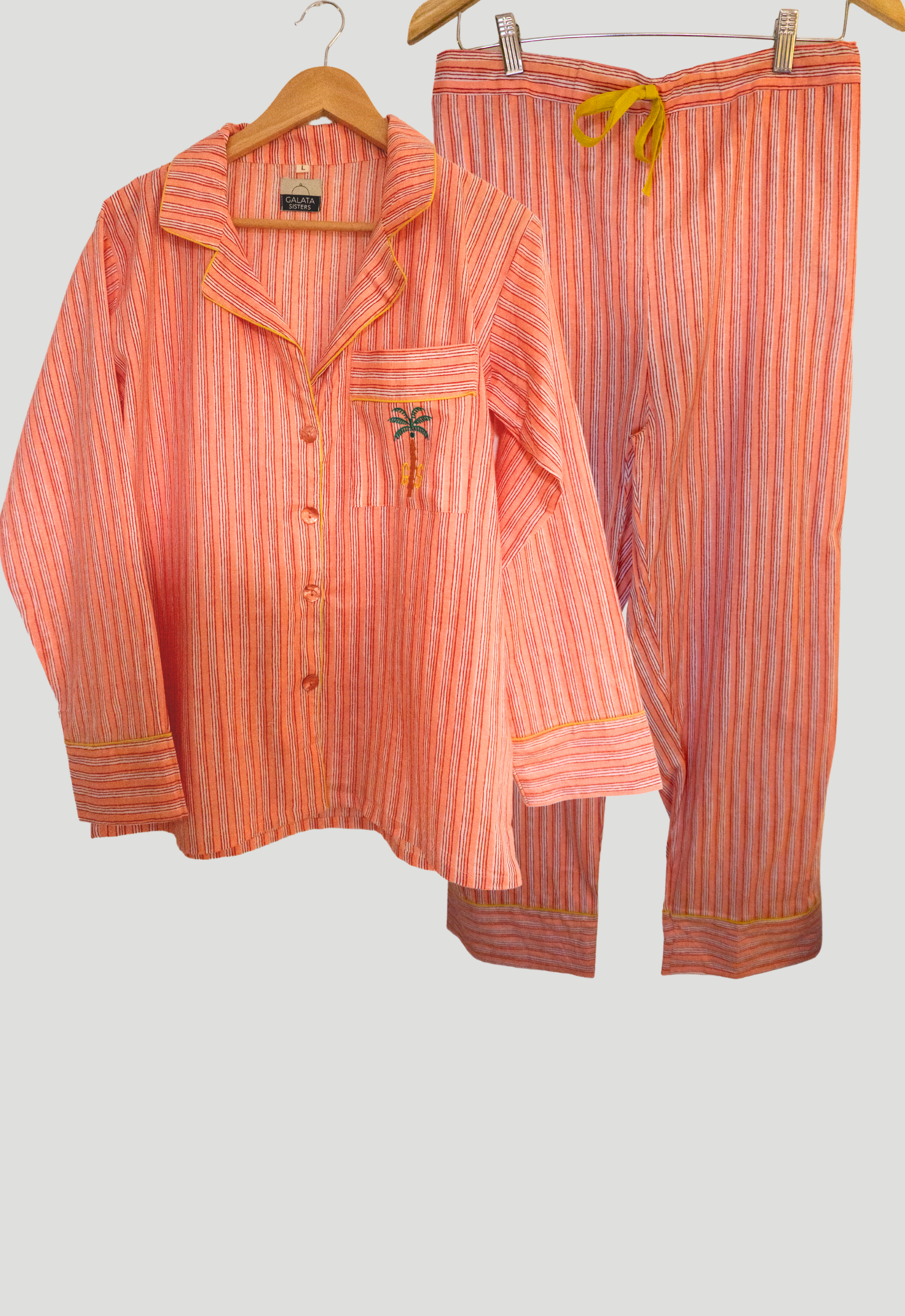 PIJAMA LARGO MUJER ROSA