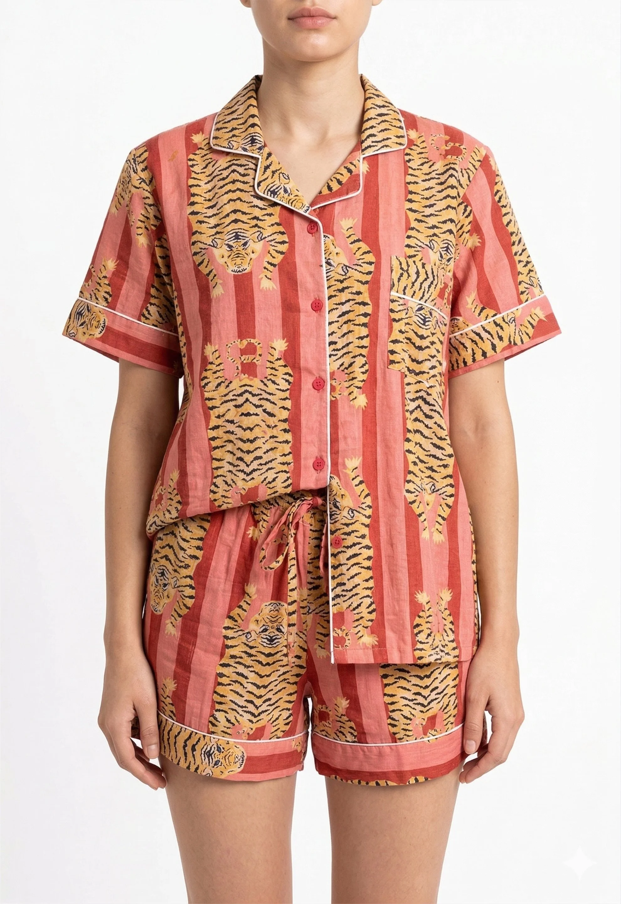 PIJAMA CORTO MUJER  KAPLAN ROSA