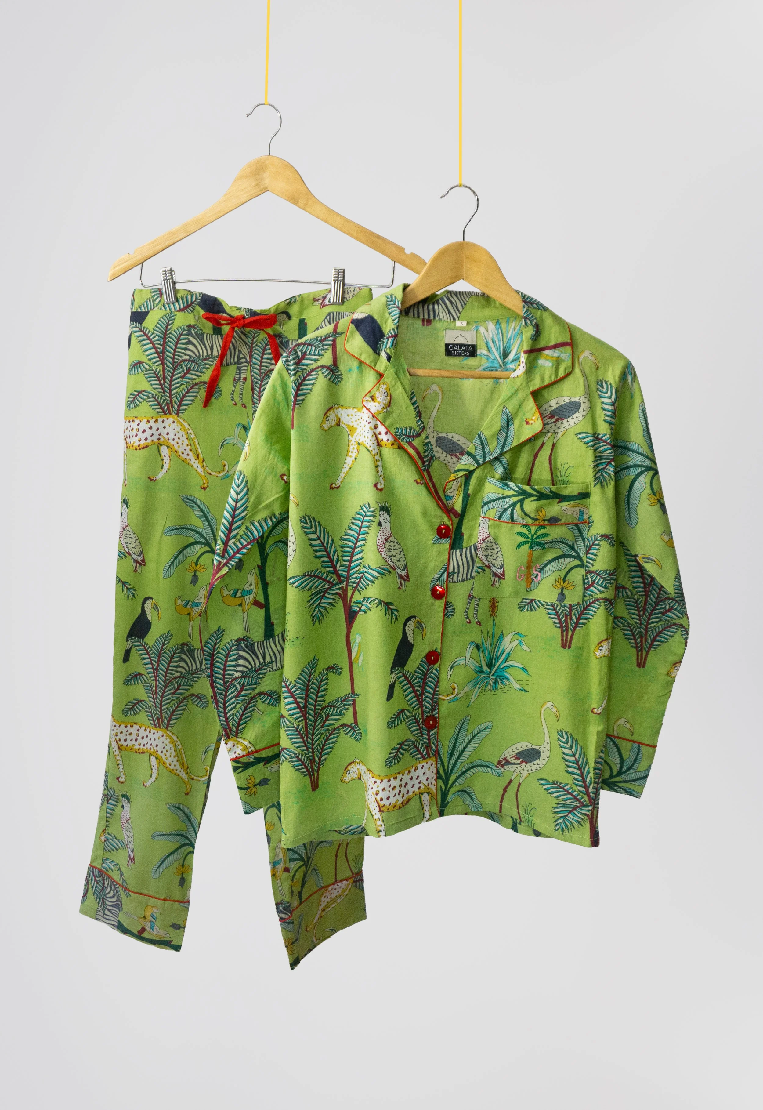 PIJAMA LARGO MUJER VERDE