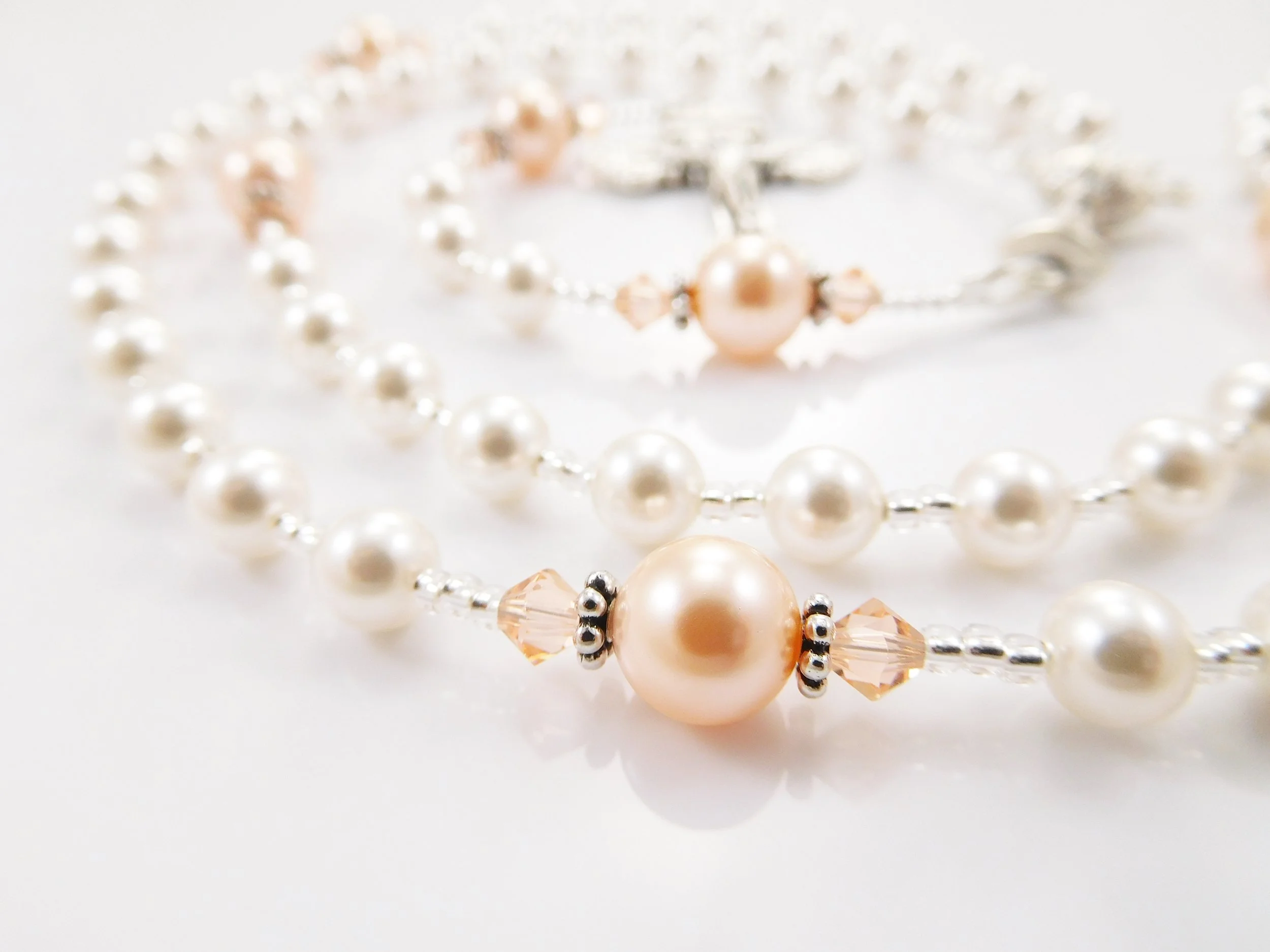 Peach rosary personalized baptism first communion gift (2).JPG