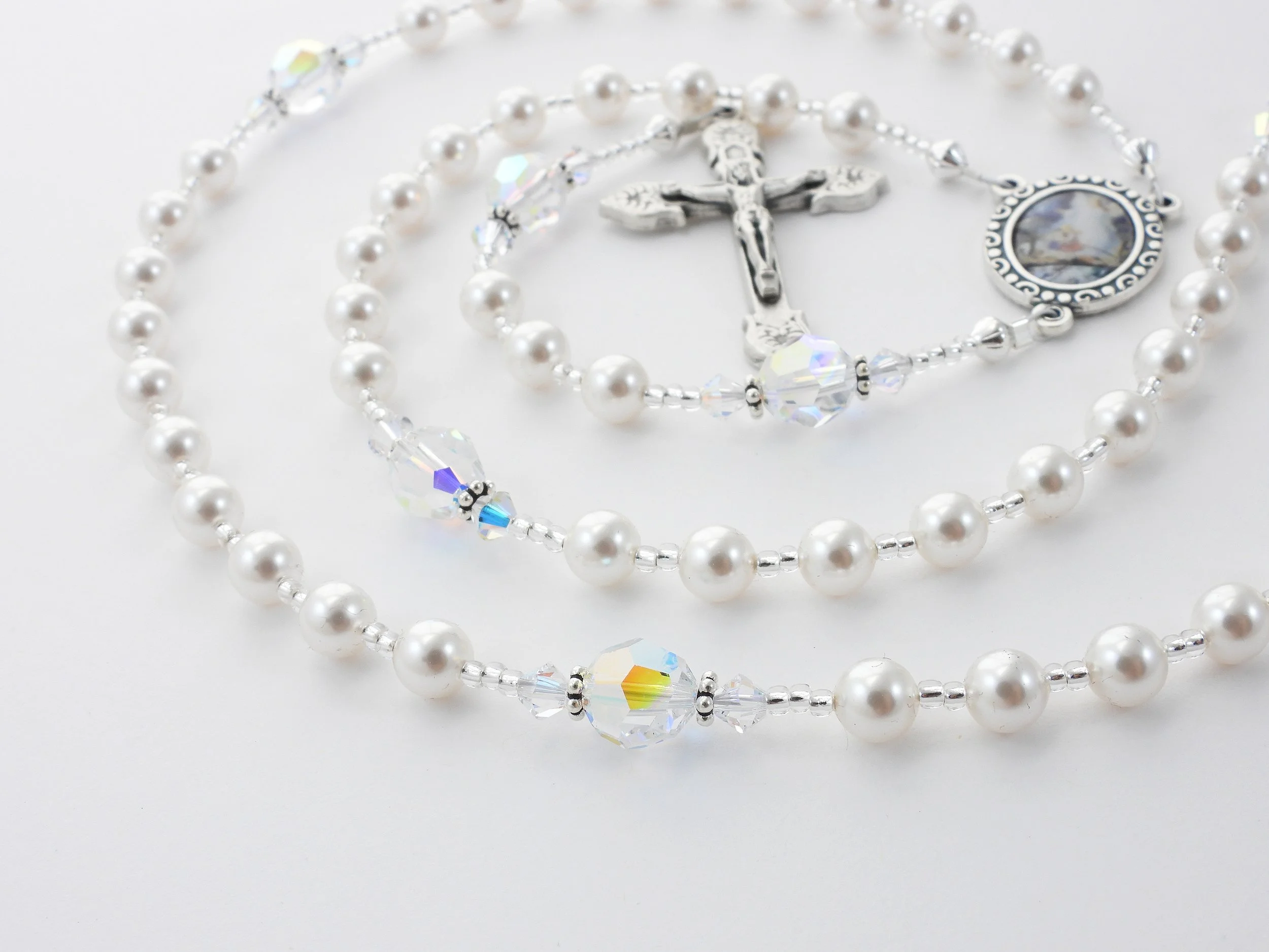 April Birthstone Rosary - Diamond Crystals
