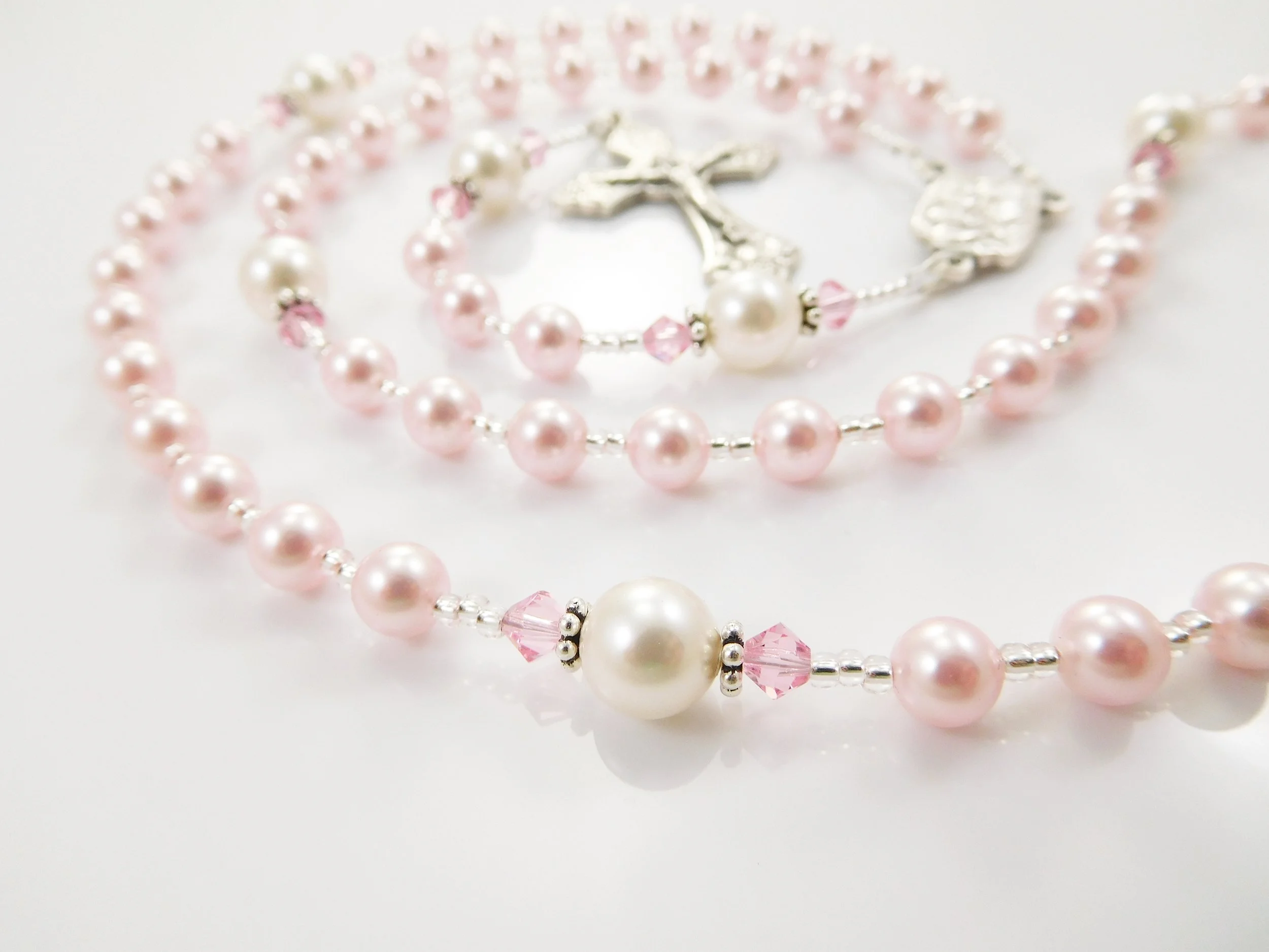 Pink and White Rosary
