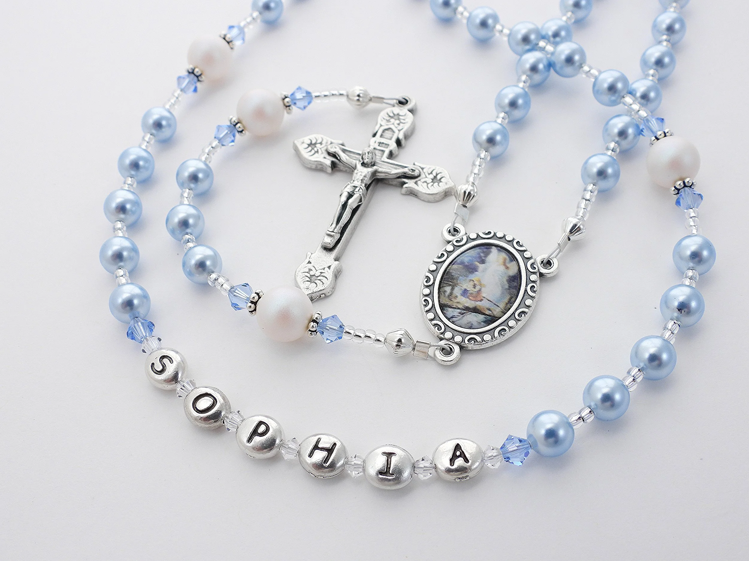 Light Blue and Soft White Rosary