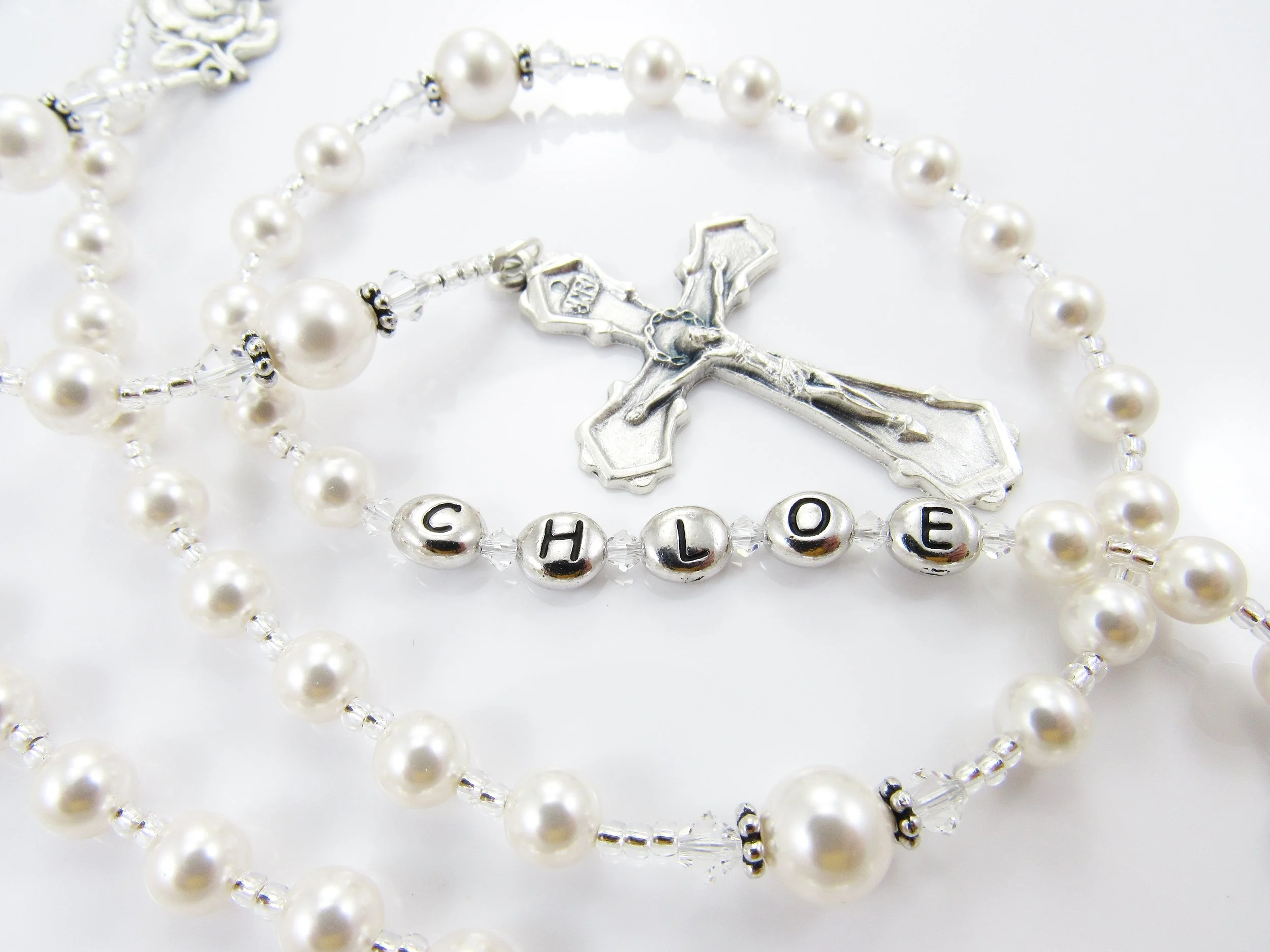 white pearl rosary beads personalized gift baptism first communion (1).JPG