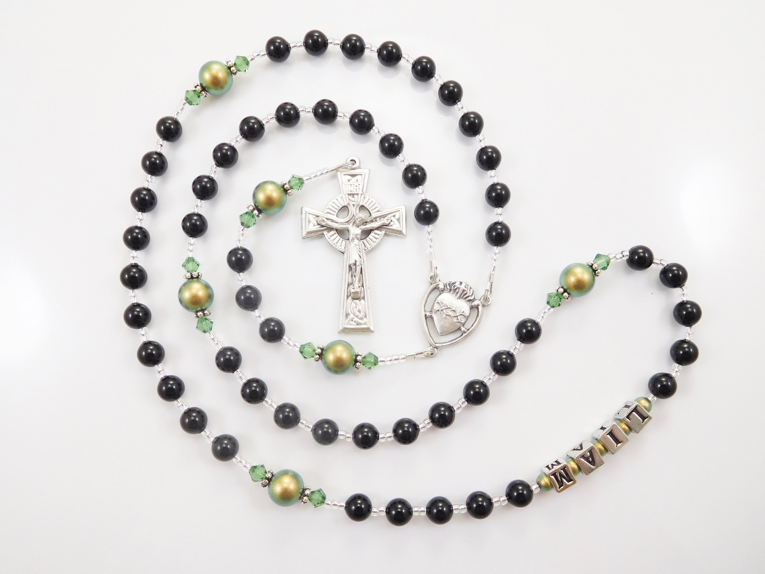 Black and Iridescent Green