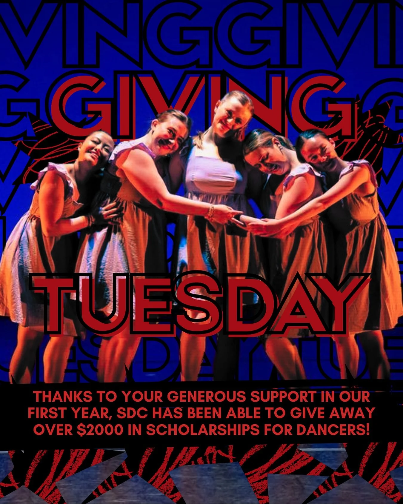 This #givingtuesday, we&rsquo;re celebrating the power of community and dance. Thanks to your generosity in our first year, Synchronicity Dance Co. has been able to award OVER $2,000 in scholarships to support our dancers. When you give to SDC, you&r