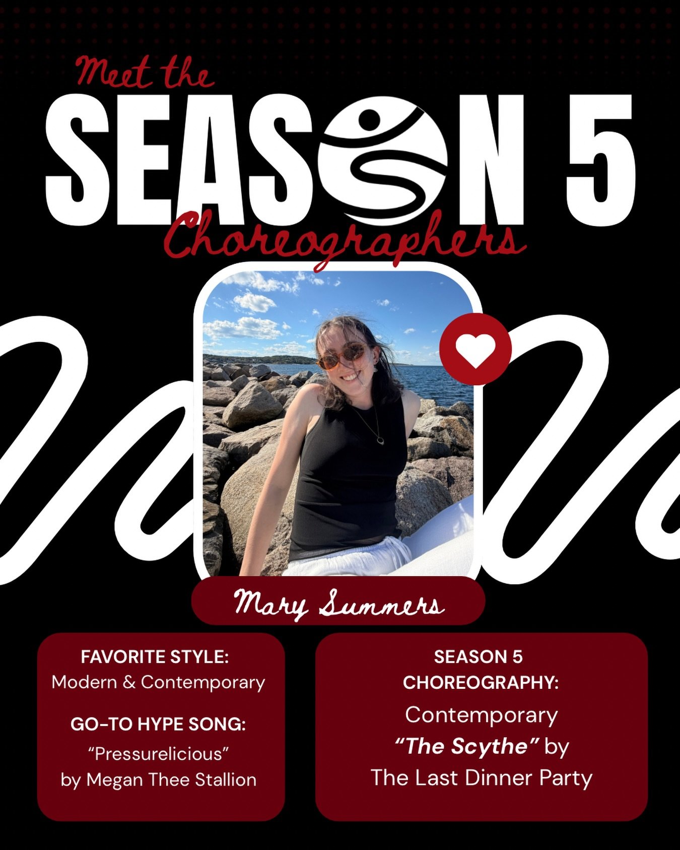 Grab your shades to take a look at this star 🌟 meet Mary Summers!

Mary has been dancing for 13 years, and this will be her 4th season choreographing for SDC! Mary began her dance journey at Showcase Dance Productions in Wrentham, MA. Mary Attended 