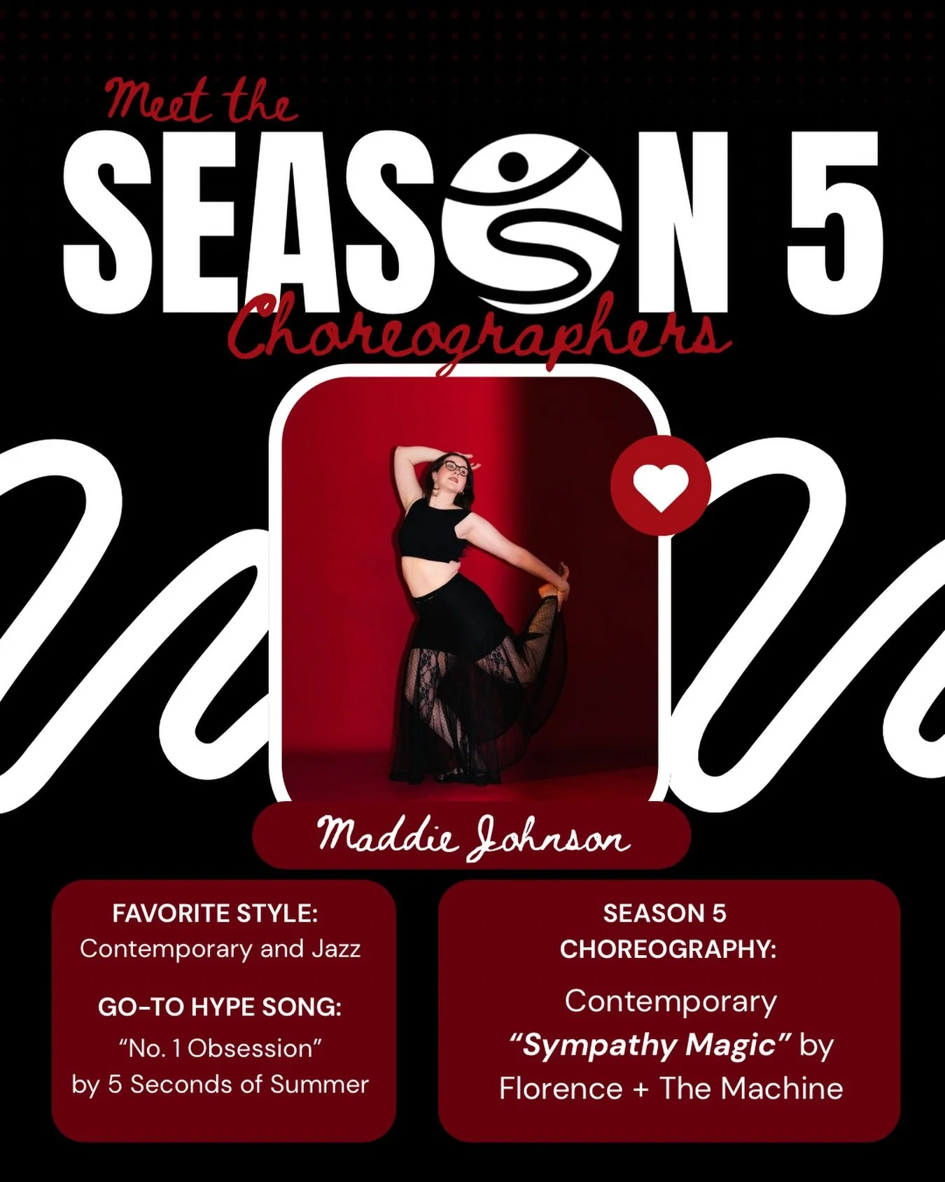 We're obsessed with this choreographer's magic - Meet Maddie Johnson! 

Maddie is the Assistant Director of Synchronicity Dance Co., aka "the AHBIC" - the name she has been affectionately given by the SDC community. Maddie began dancing at 