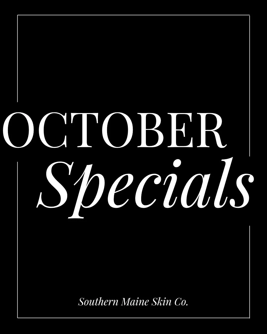 October Specials ✨ Reset, smooth, and strengthen your fall skin!

🖤 Peel &amp; Reveal &mdash; $20 off our PCA peels
Fall is peel season 🍂 Give your skin a fresh start with a PCA chemical peel. Brighten, smooth texture, and correct summer sun damage