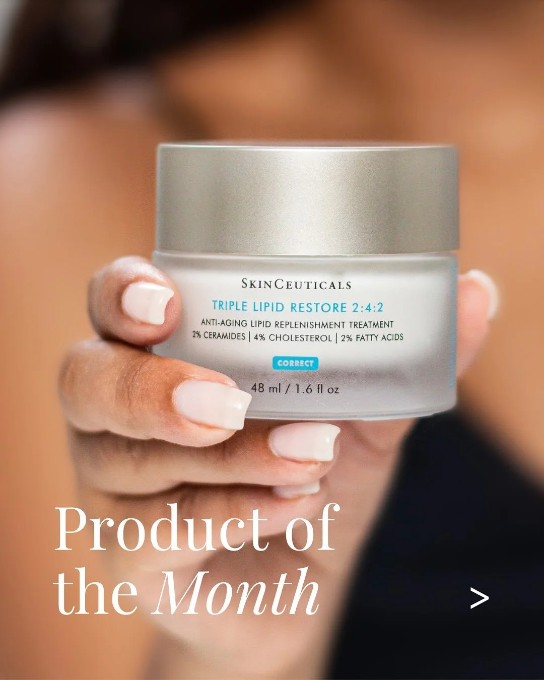 Cooler weather means your skin needs extra support and SkinCeuticals Triple Lipid Restore 2:4:2 delivers 🖤 This rich, corrective cream replenishes essential lipids, restores barrier strength, and deeply hydrates to keep skin soft, supple, and glowin