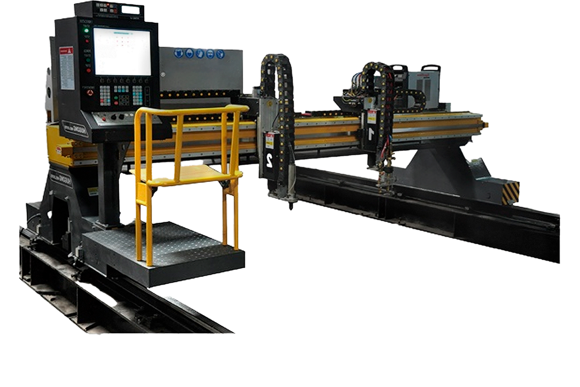 Mesa de corte CNC plasma HGCUT de alta definición para equipos HPR260, con área efectiva de corte de 6 x 3.2 m.