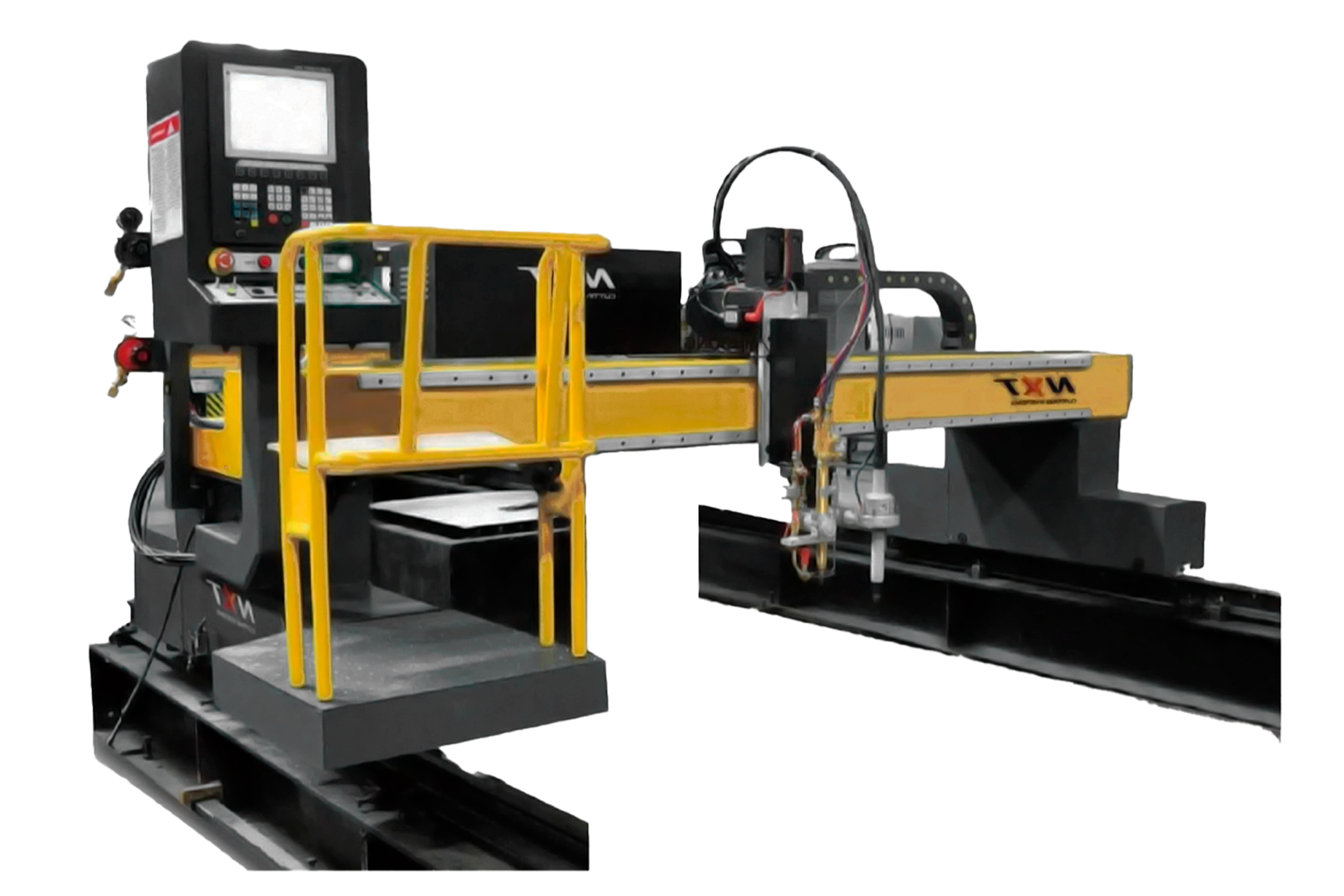 Mesa de corte CNC plasma ECONOCUT de trabajo pesado para equipos MaxPro, con área efectiva de corte de 6 x 3 m.