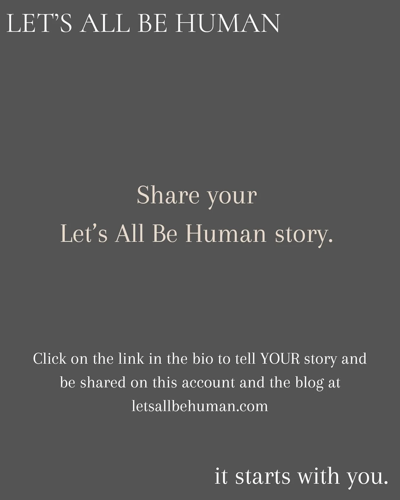 What&rsquo;s YOUR story? A moment you felt most alive, most YOU! A moment someone was authentic and genuine towards you, a stranger or a loved one!
We appreciate your vulnerability in sharing a special moment that may inspire the next person.
These m